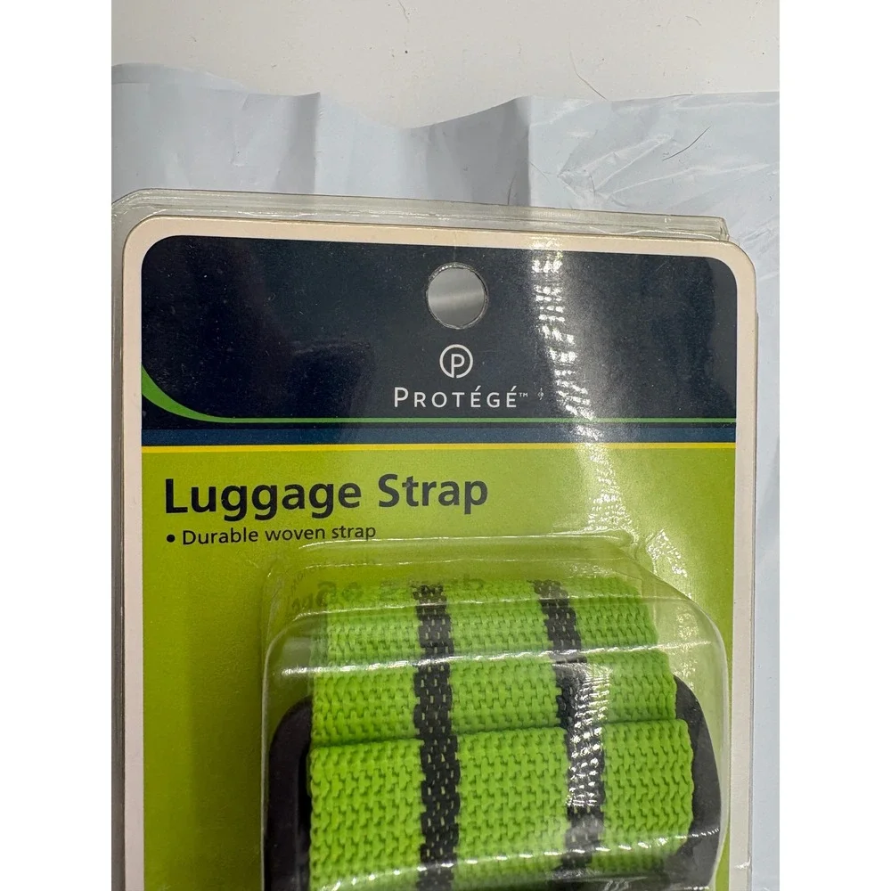 Protege Luggage Strap Green Glaze Black Striped 72